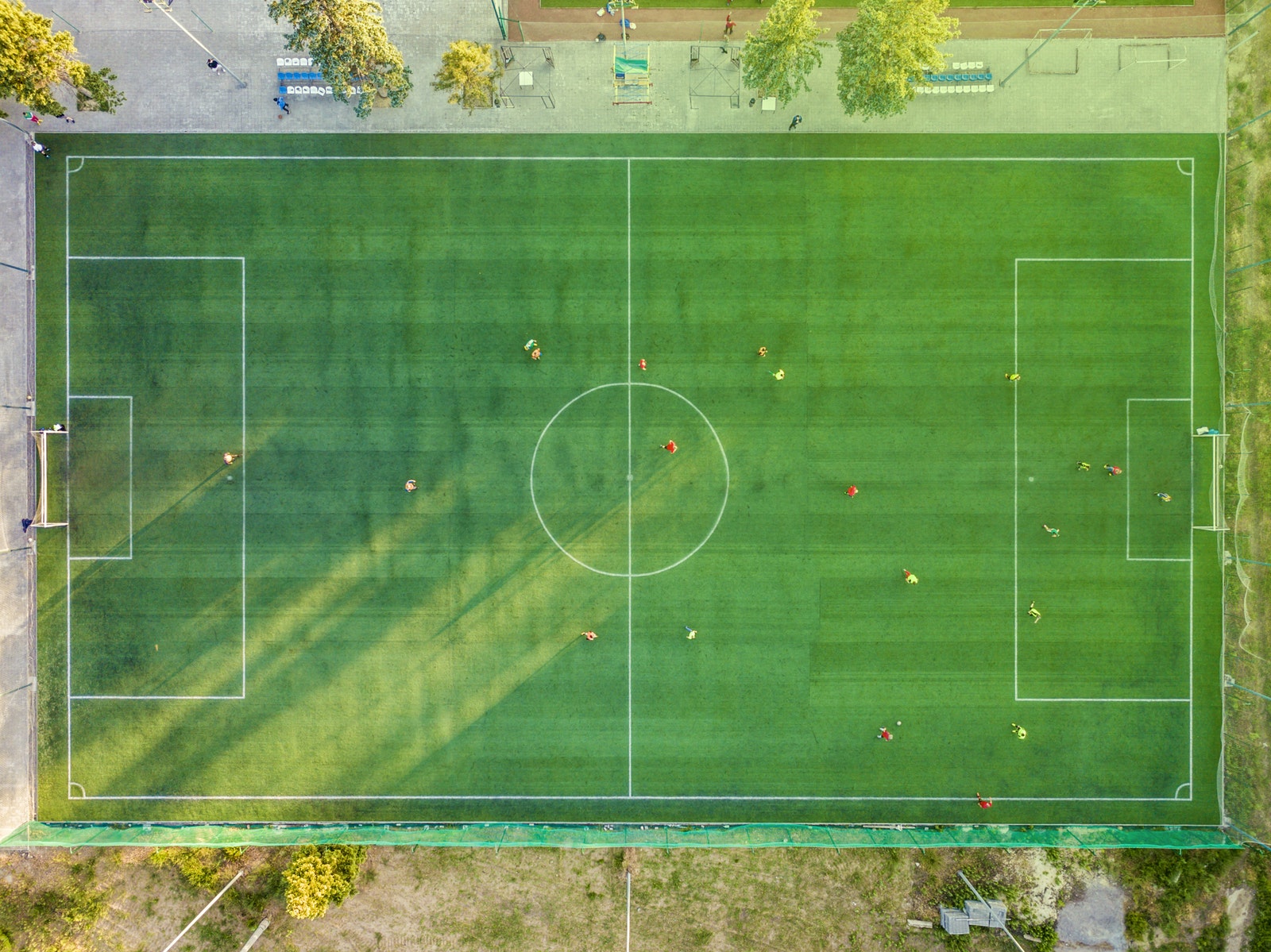Aerial View of Soccer Field