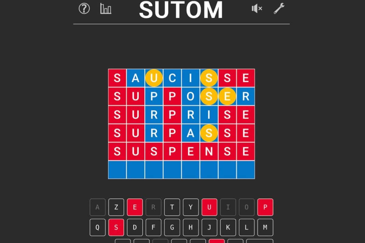 Sutom en ligne